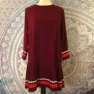 Burgundy Orange English Factory Cheerleader Dress